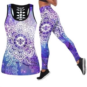 𝅺UNBRANDEd  mandala tank top & leggings 8xl please read measurements A-37